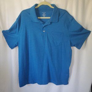 George - Men's Blue Polo Shirt with Breast Pocket